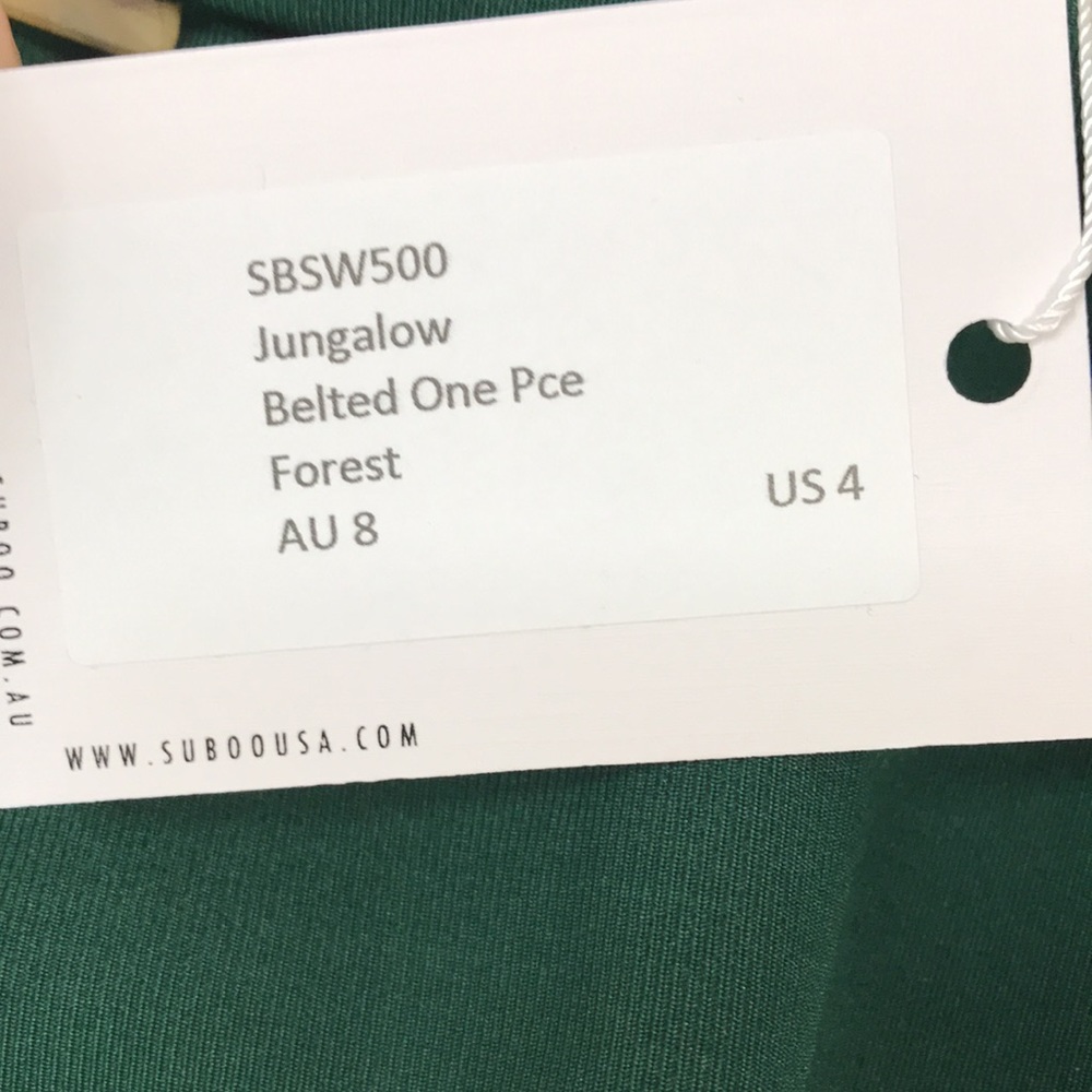 NWT SUBOO JUNGALOW BELTED ONE-PIECE SWIMSUIT - Picture 12 of 14